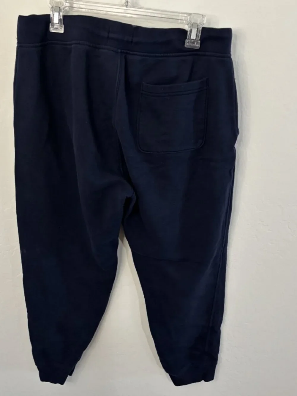Old Navy Navy Blue Fleece Drawstring Cropped Jogger Pants | Size L